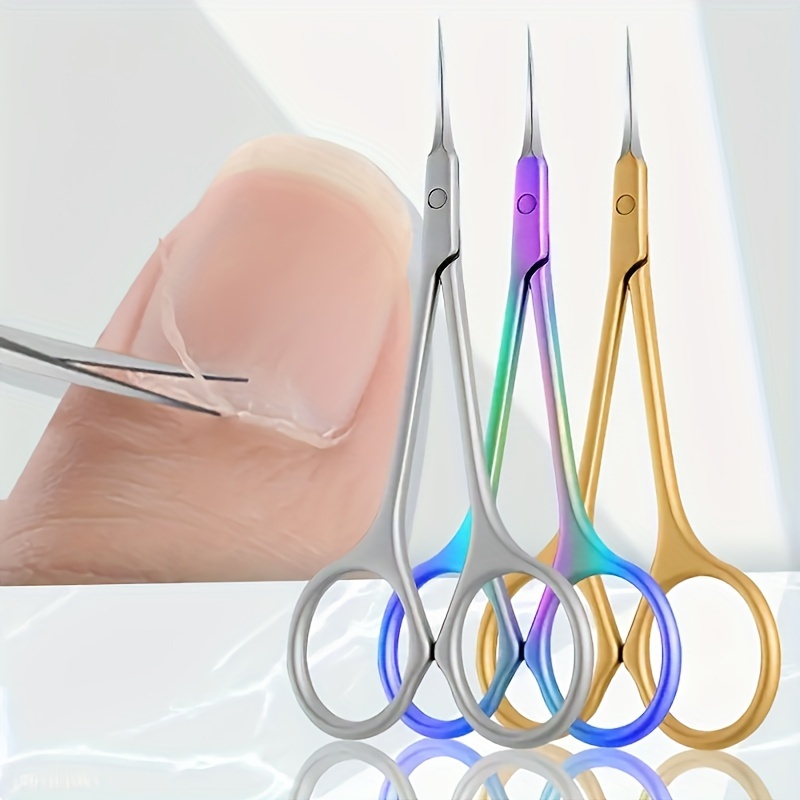 Nail Art Rainbow - Professional Cuticle Scissors Stainless Steel Sharp