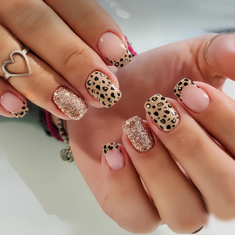 Nail Art French Nails - Short long fake nails for women