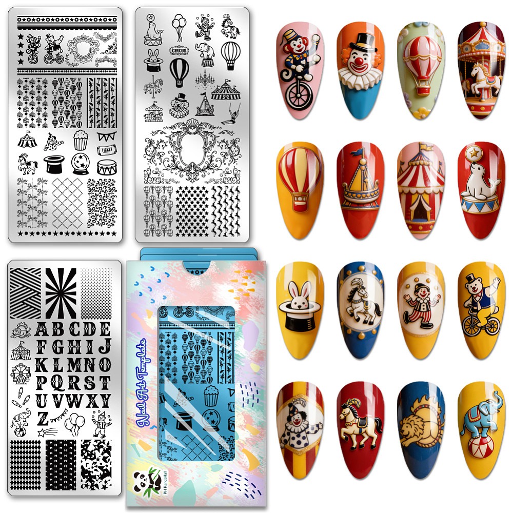 3pcs Circus Nail Stamping Plat - Nail Stamping Plate review and price