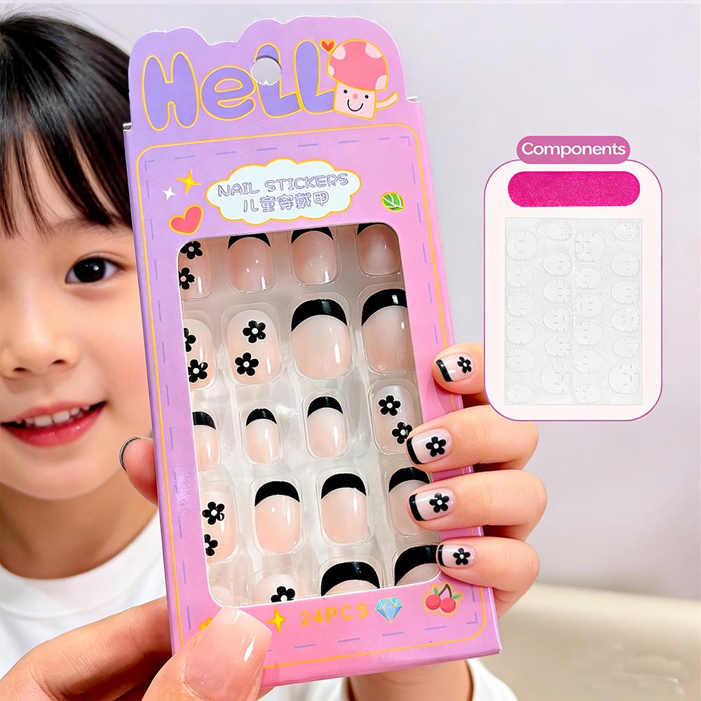 24Pcs/Box Cartoon Kids Press O - Nail Art French Nails review and price