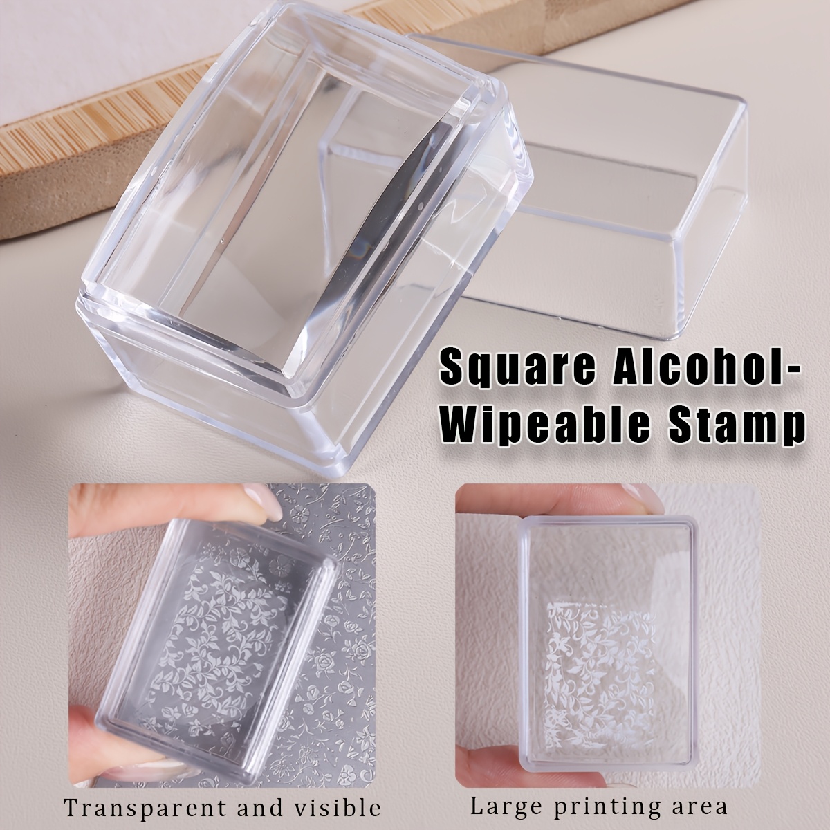 Square Clear Silicone Nail Sta - Nail Art Leopard review and price