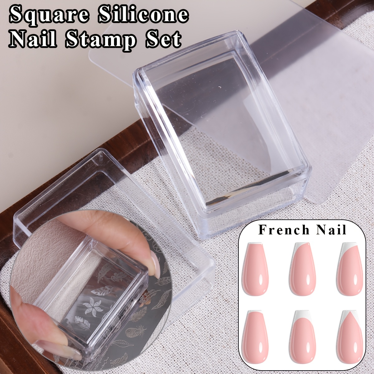 Square Clear Silicone Nail Sta - Nail Art Leopard review and price