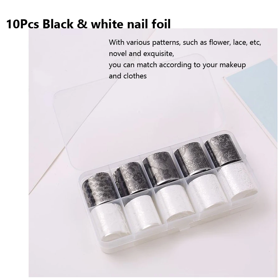 10 Rolls 2.5*60cm New Black Wh - Nail Art Leopard review and price