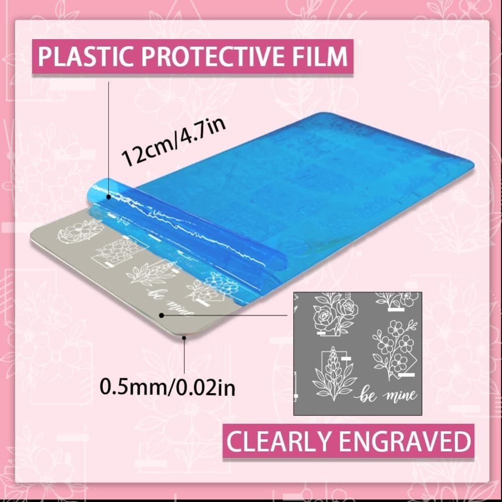 3pcs Flower Nail Stamping Plat - Nail Stamping Plate review and price