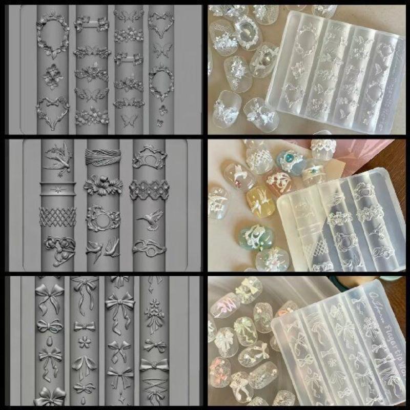 3D Bowknot Flower Silicone Nai - Nail Stamping Plate review and price