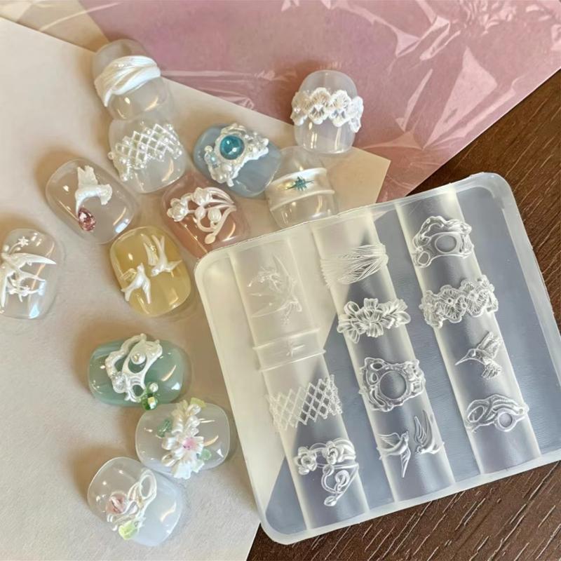 3D Bowknot Flower Silicone Nai - Nail Stamping Plate review and price