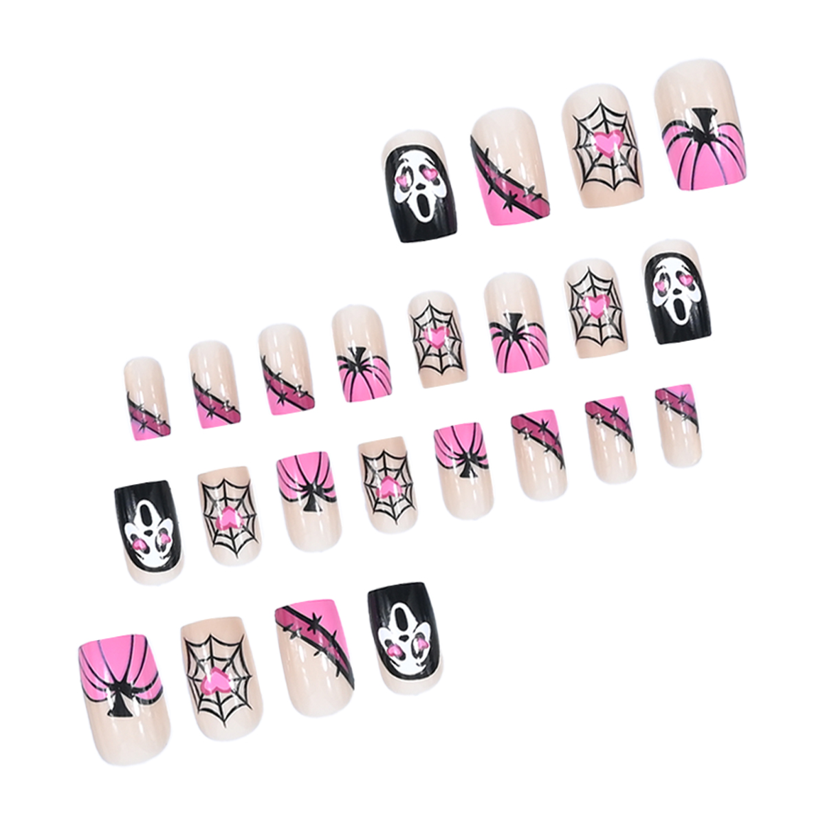 24pcs Long Square Press On Nai - Nail Art Gothic review and price