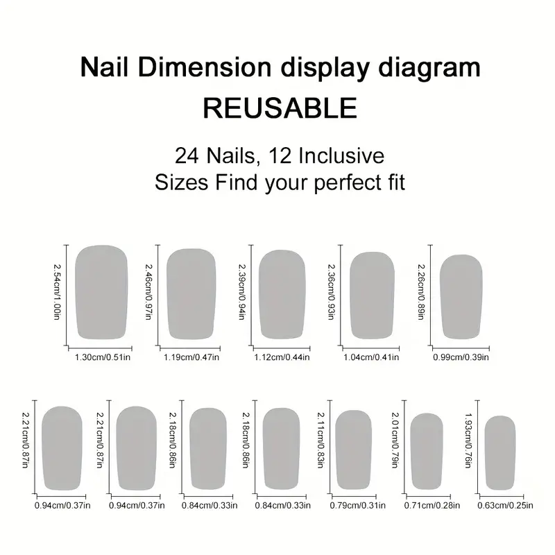 24pcs Long Square Press On Nai - Nail Art Gothic review and price