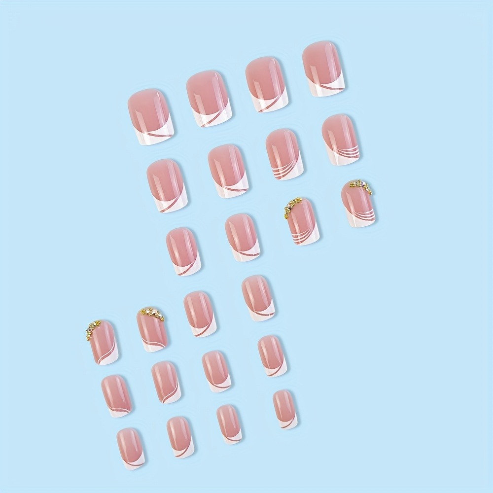 24Pcs French Tip Handmade Pres - Nail Art French Nails review and price