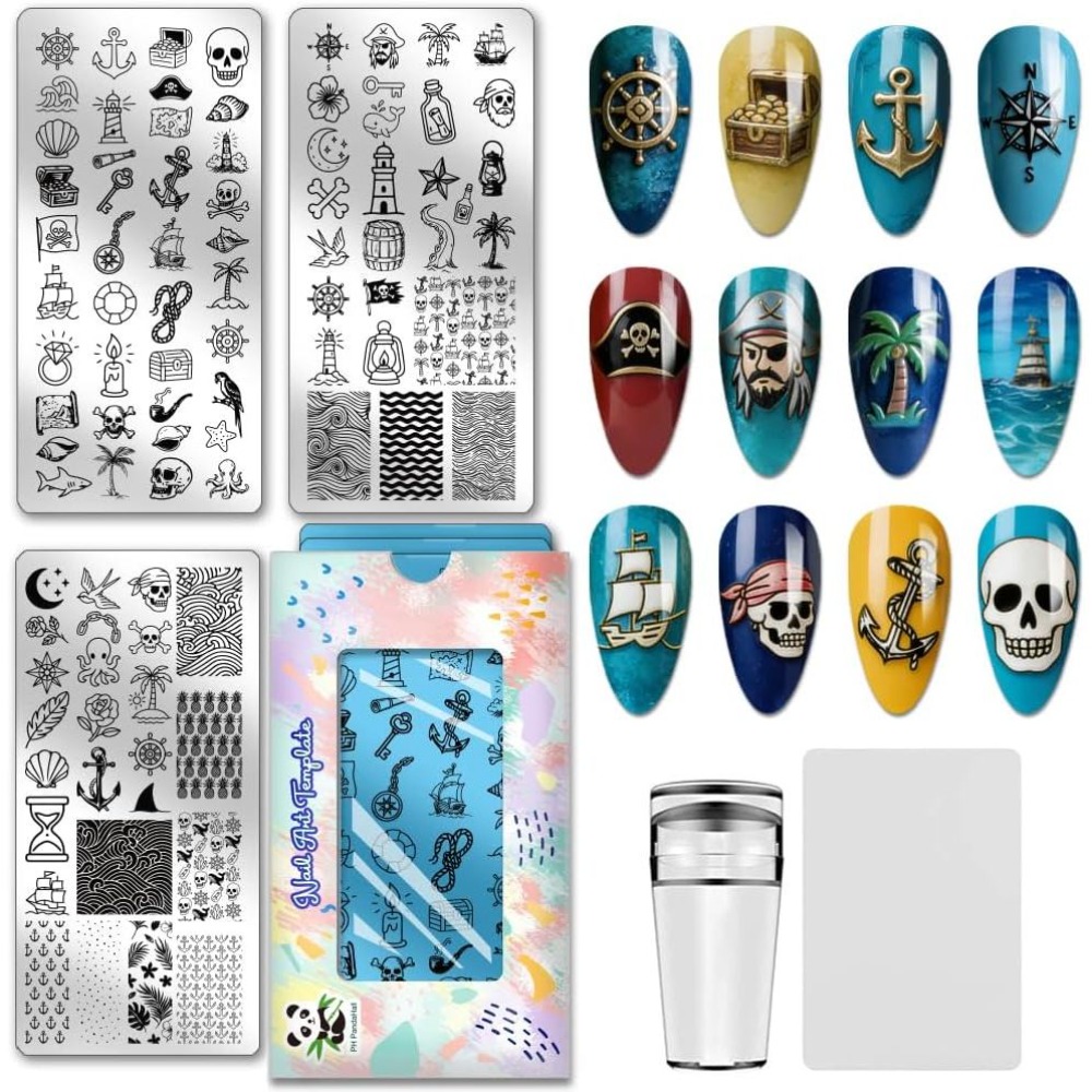 3pc Nautical Treasure Nail Sta - Nail Stamping Plate review and price