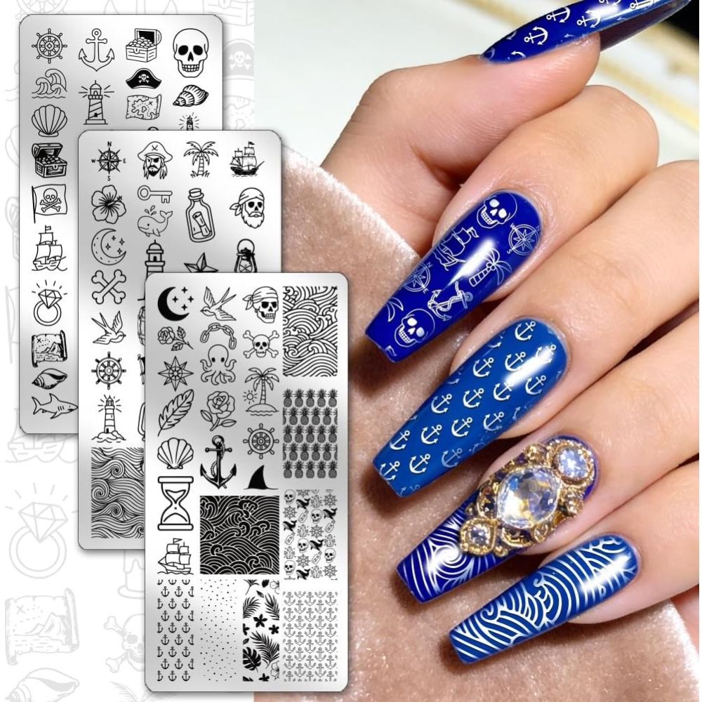 3pc Nautical Treasure Nail Sta - Nail Stamping Plate review and price