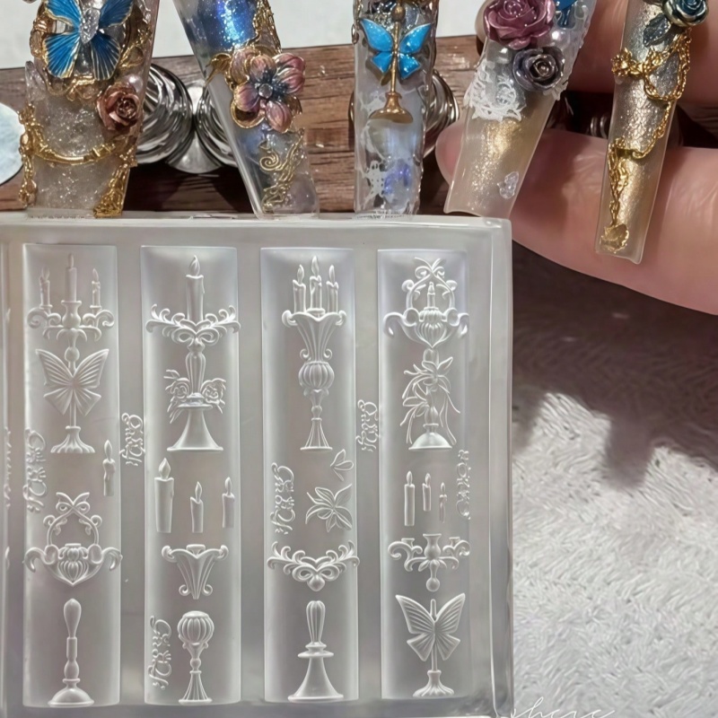 Butterfly Candlestick, Rose Bi - Nail Art Gothic review and price