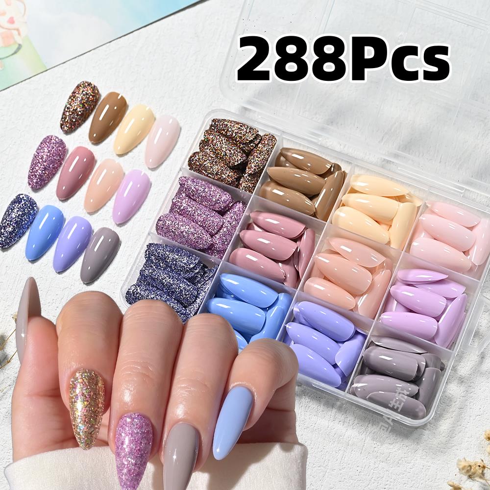 288Pcs Glossy Macaron Medium A - Nail Art Aesthetic review and price
