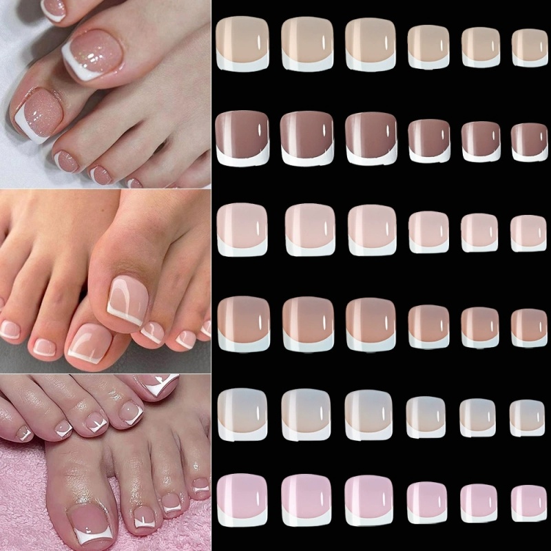 120pcs Square French Tips Toe  - Nail Art French Nails review and price