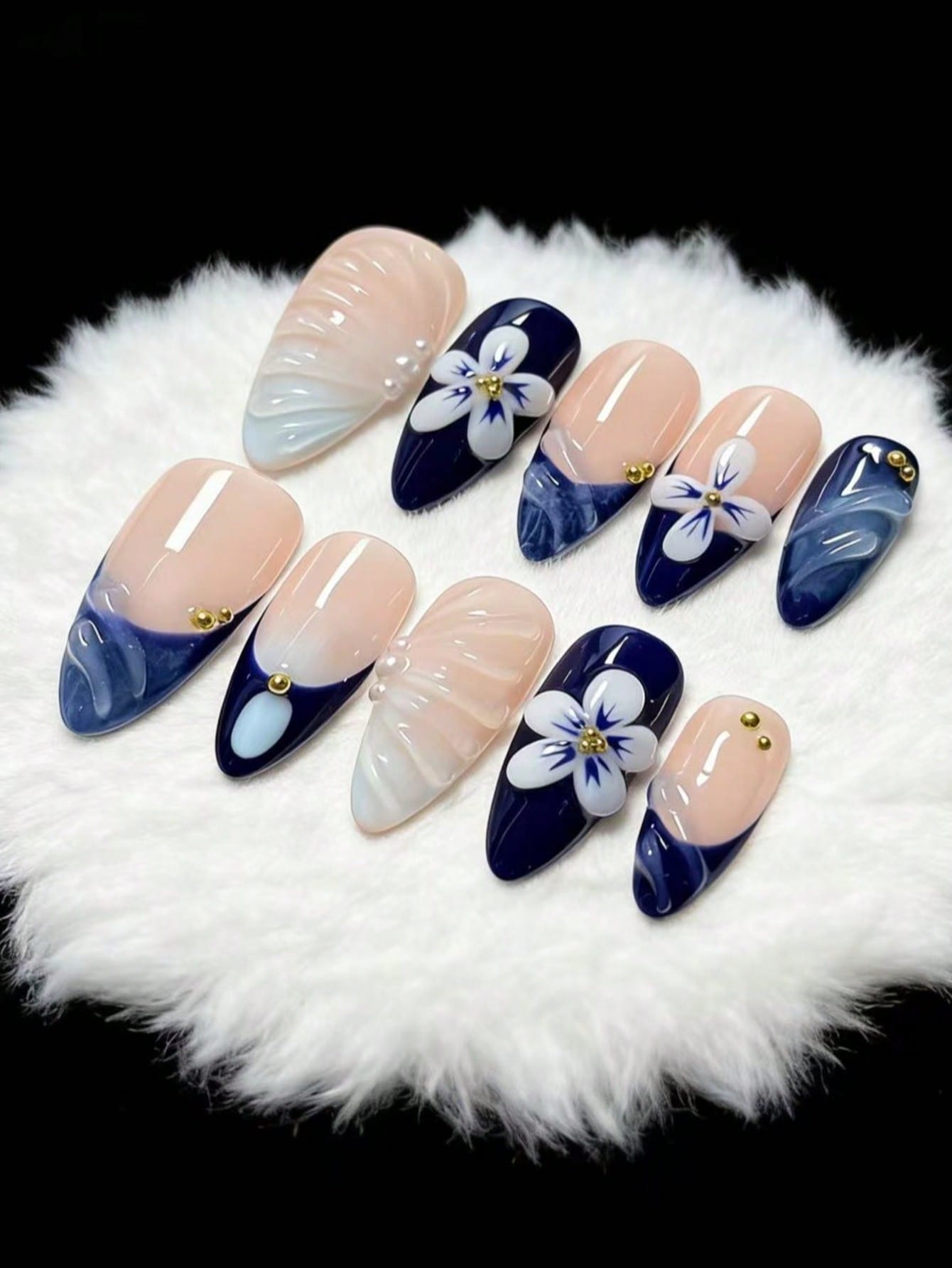 10-Piece Set of Embossed Wave- - Nail Art French Nails review and price