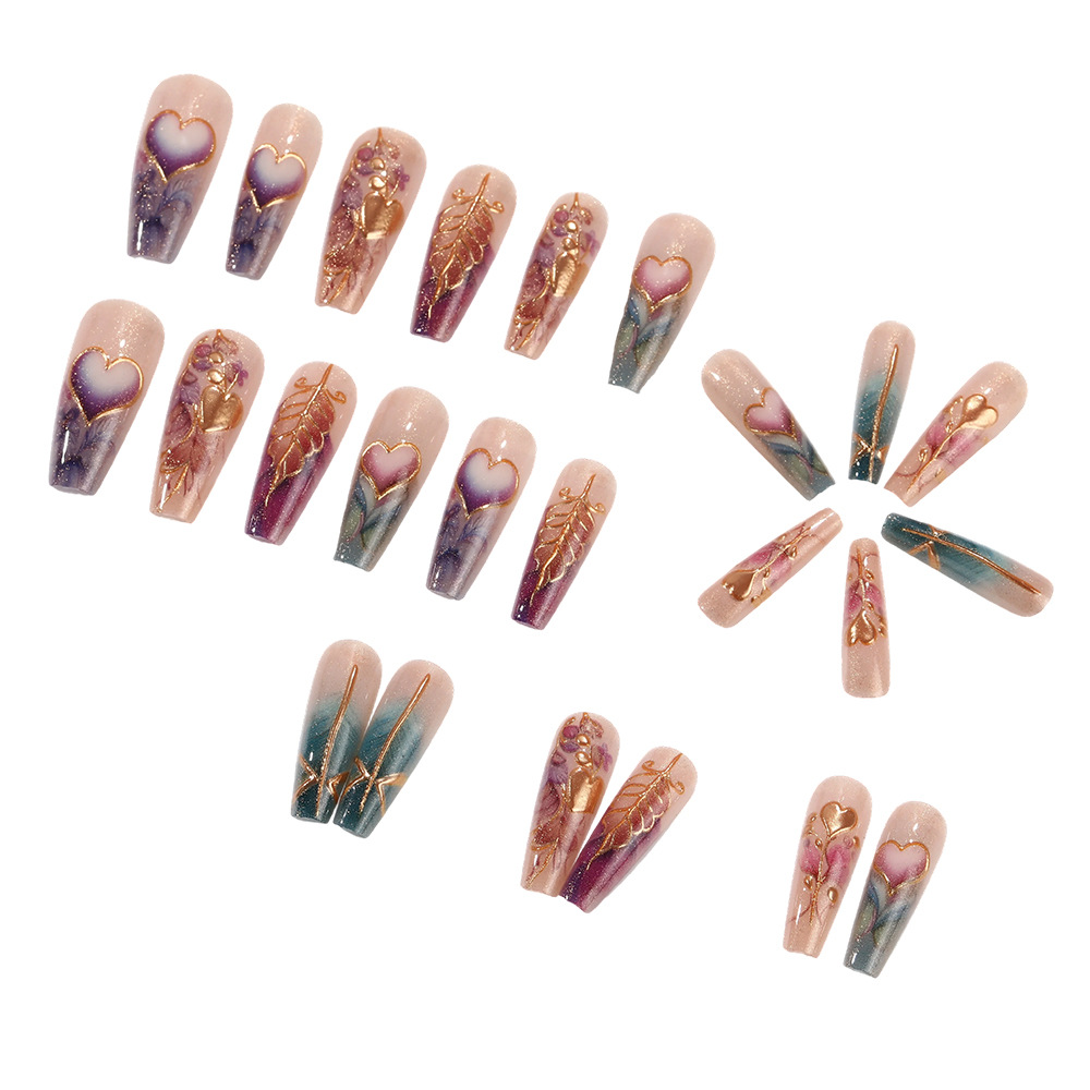 24pcs/set 3D fake nails for wo - Nail Art French Nails review and price