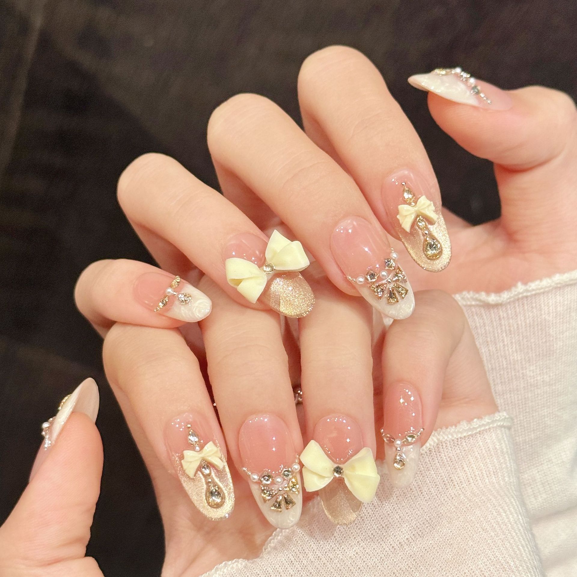 10pcs Handmade Press On Nails  - Nail Art French Nails review and price