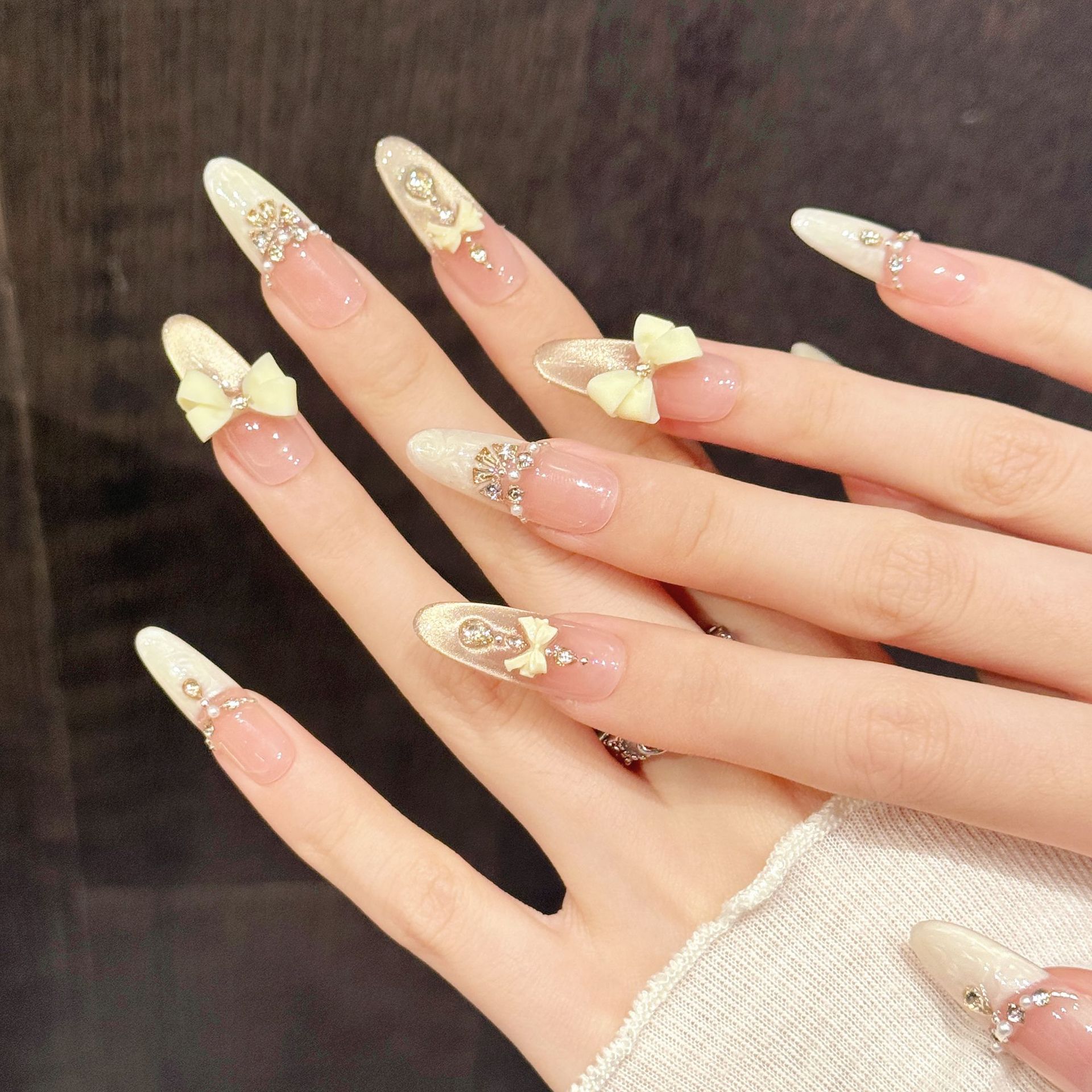 10pcs Handmade Press On Nails  - Nail Art French Nails review and price