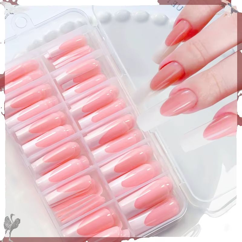 120Pcs Glossy Pink French Pres - Nail Art Aesthetic review and price