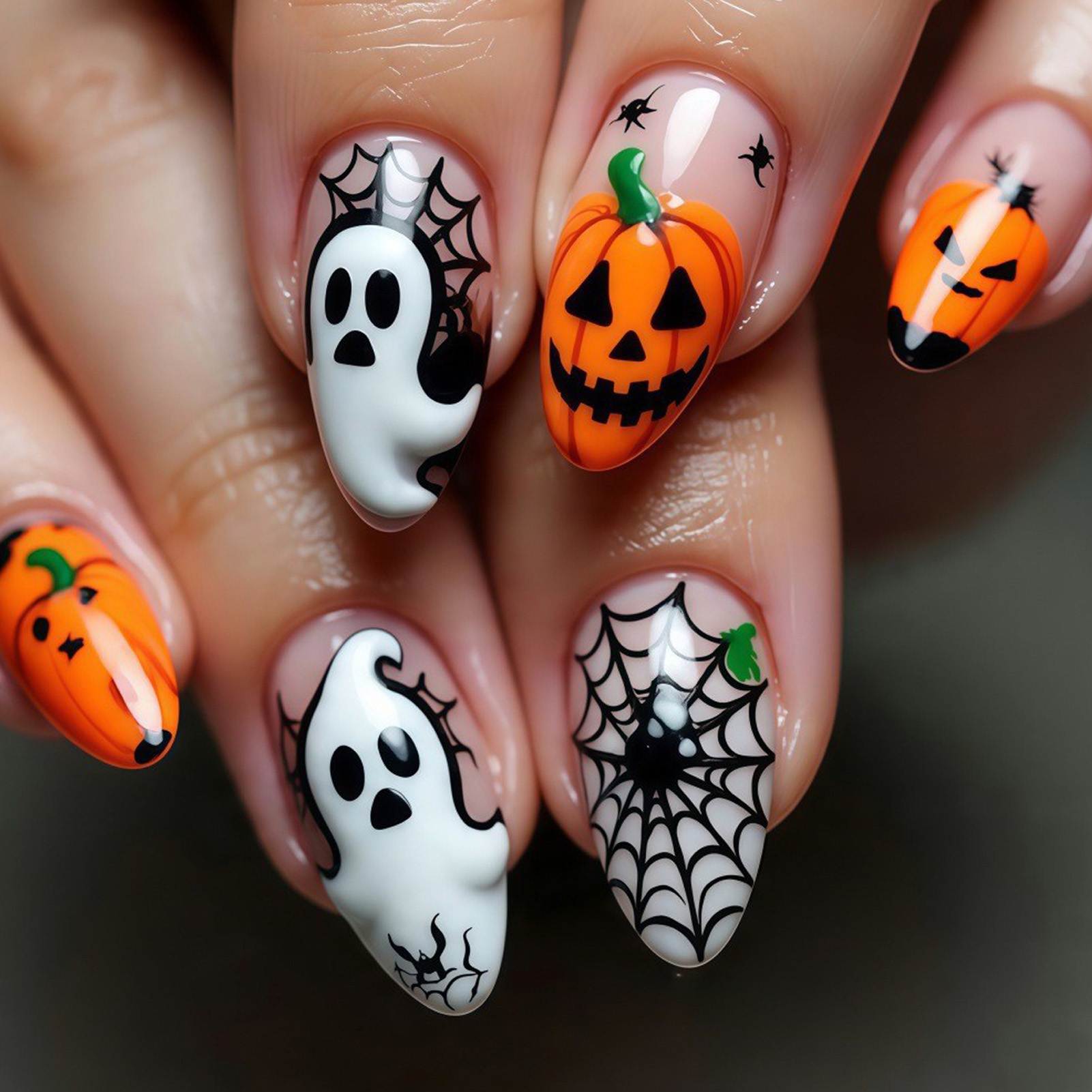 24pcs Halloween Press On Nails - Nail Art Aesthetic review and price