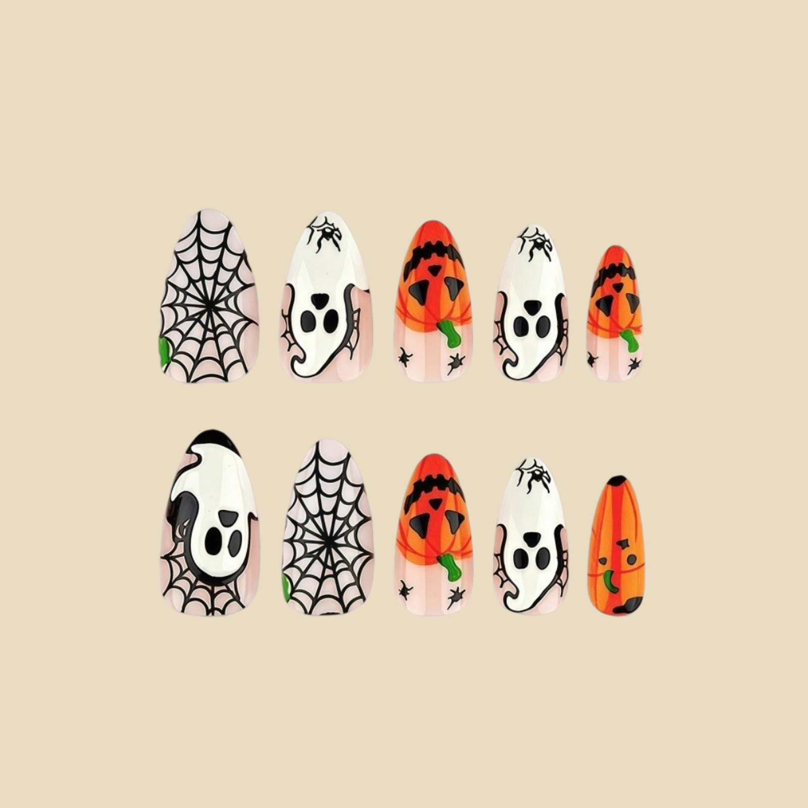 24pcs Halloween Press On Nails - Nail Art Aesthetic review and price