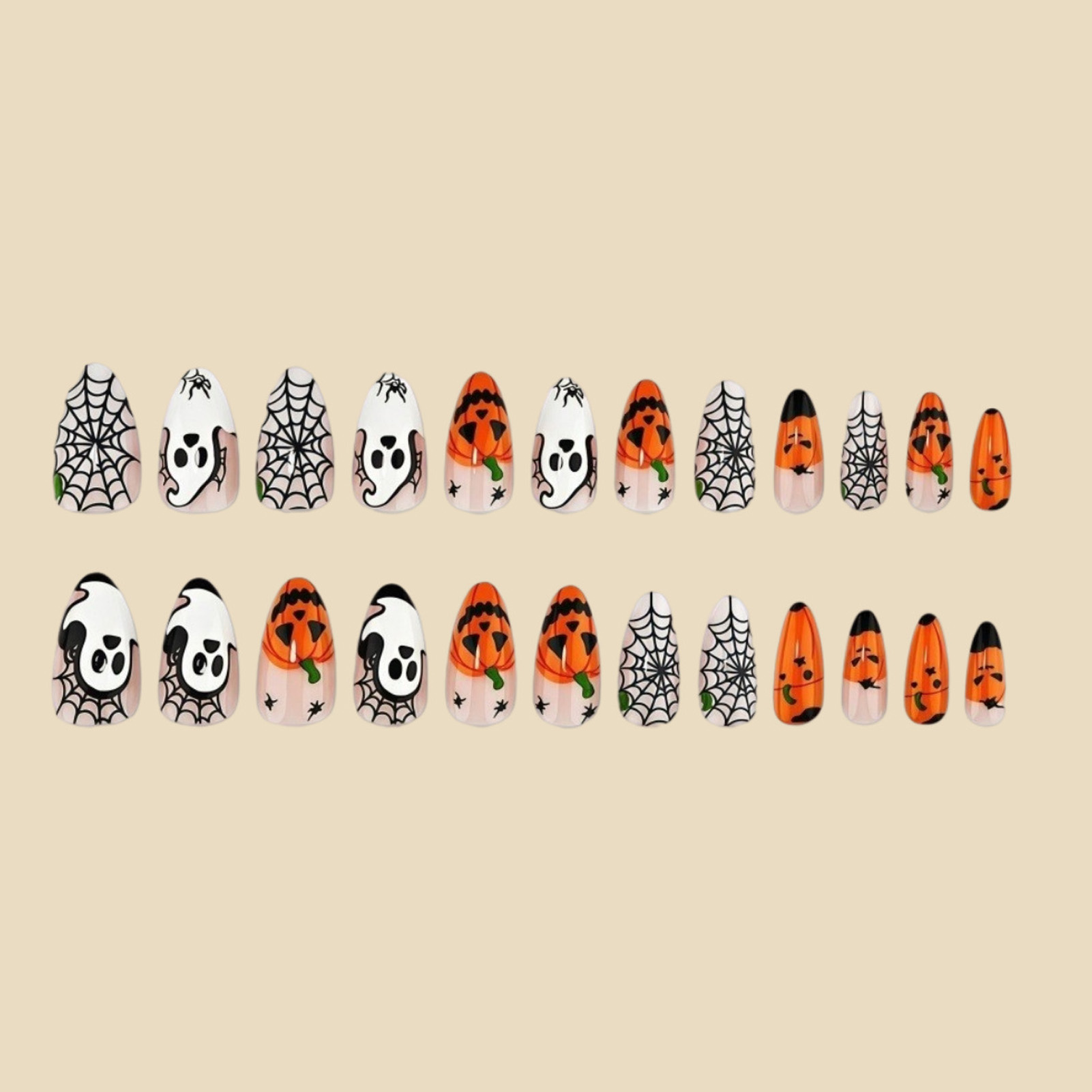 24pcs Halloween Press On Nails - Nail Art Aesthetic review and price