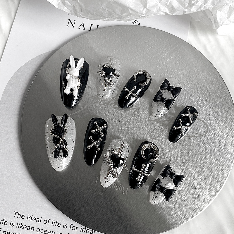 10pcs Pure Handmade Almond Sha - Nail Art Aesthetic review and price