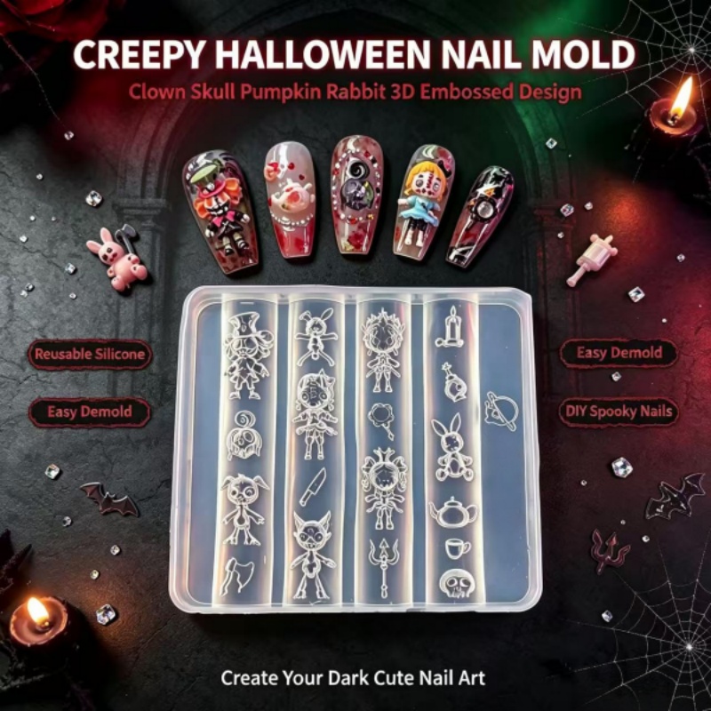 Dark Fantasy Halloween Nail Ar - Nail Art Gothic review and price