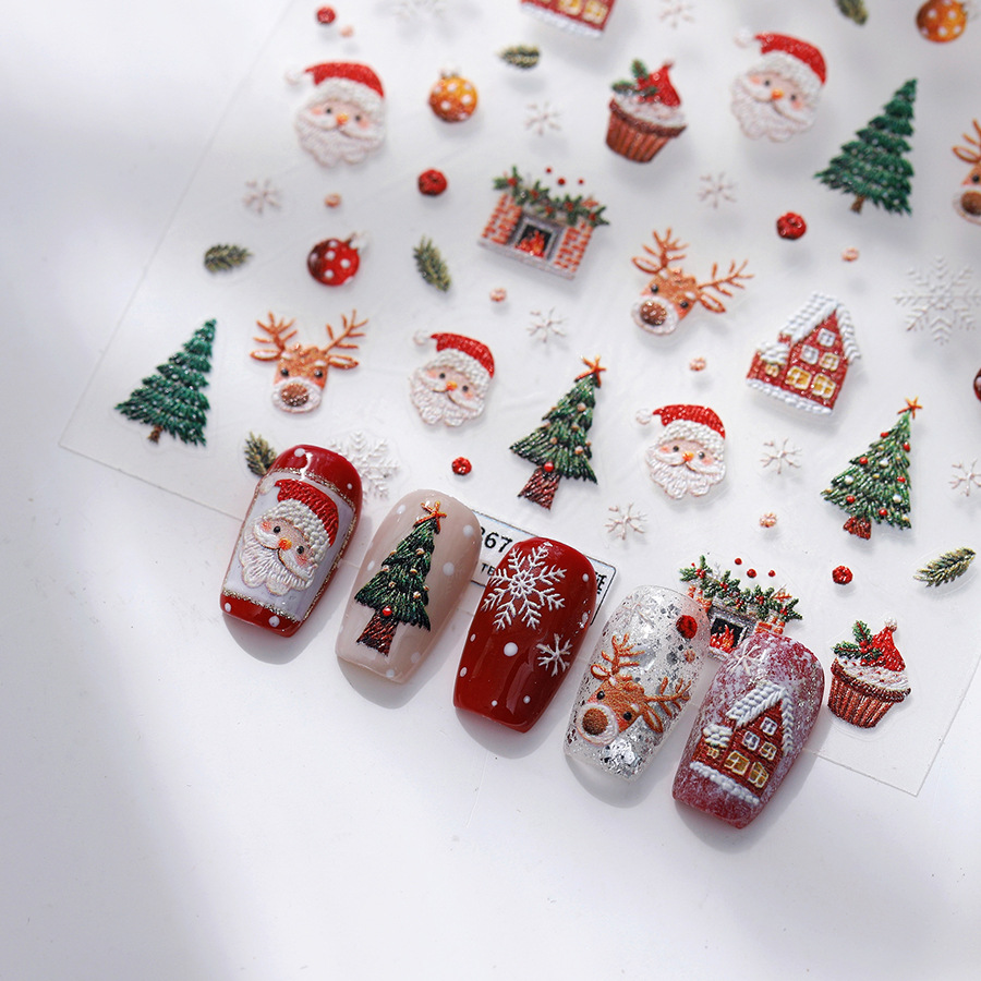 Cute Christmas Bear & Gingerbr - Nail Art Xmas Design review and price
