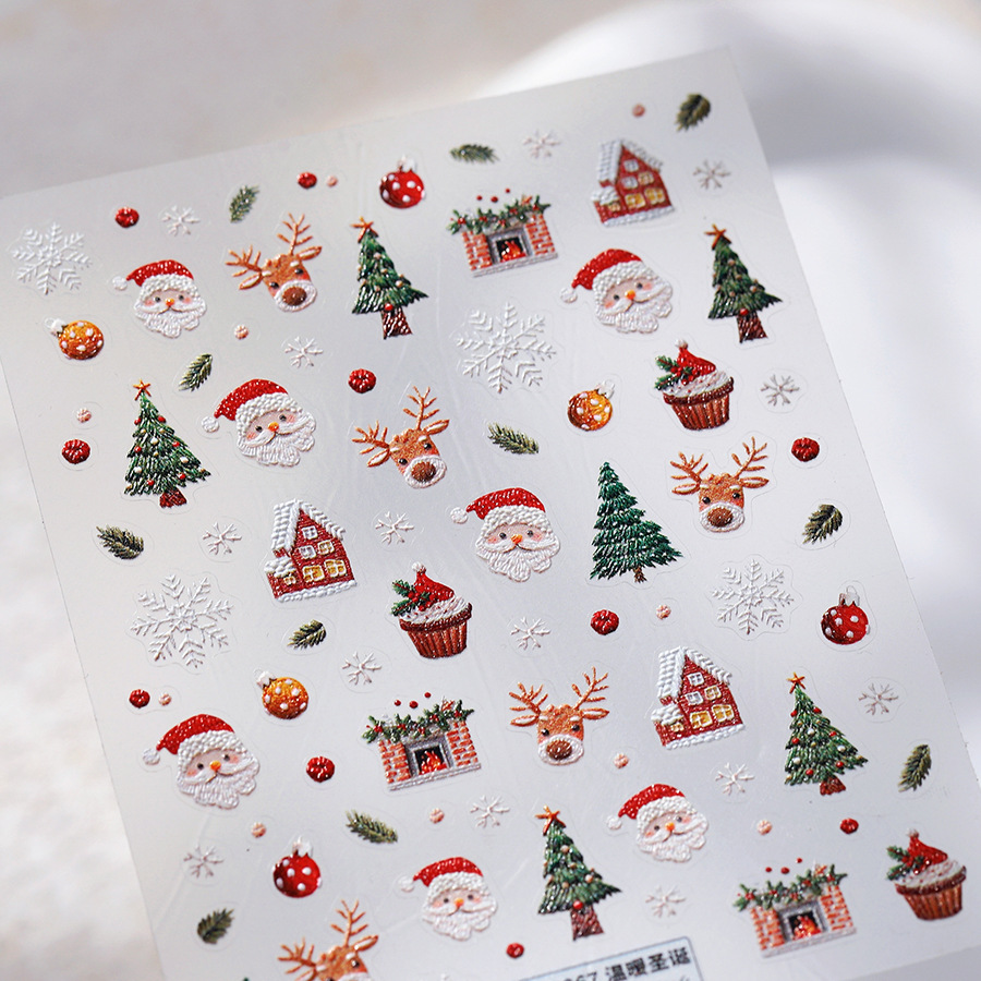 Cute Christmas Bear & Gingerbr - Nail Art Xmas Design review and price