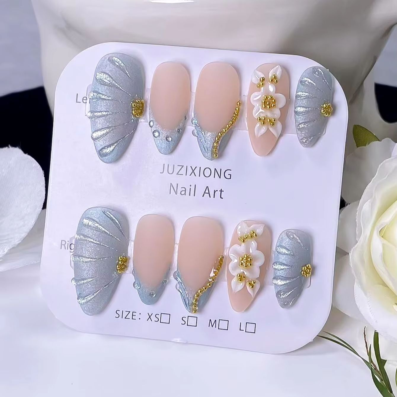 10‑Piece Blue French Matte Car - Nail Art French Nails review and price