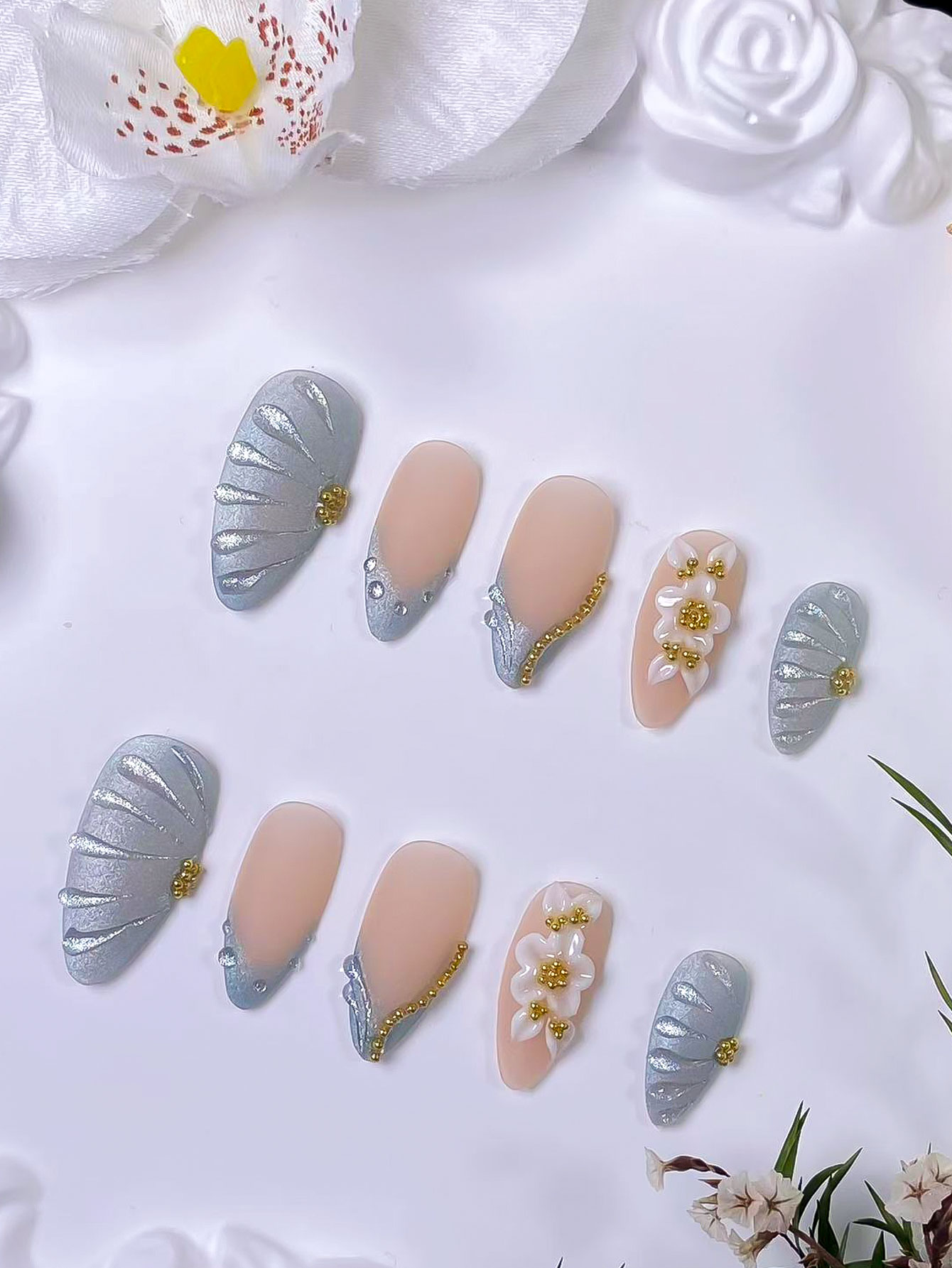 10‑Piece Blue French Matte Car - Nail Art French Nails review and price