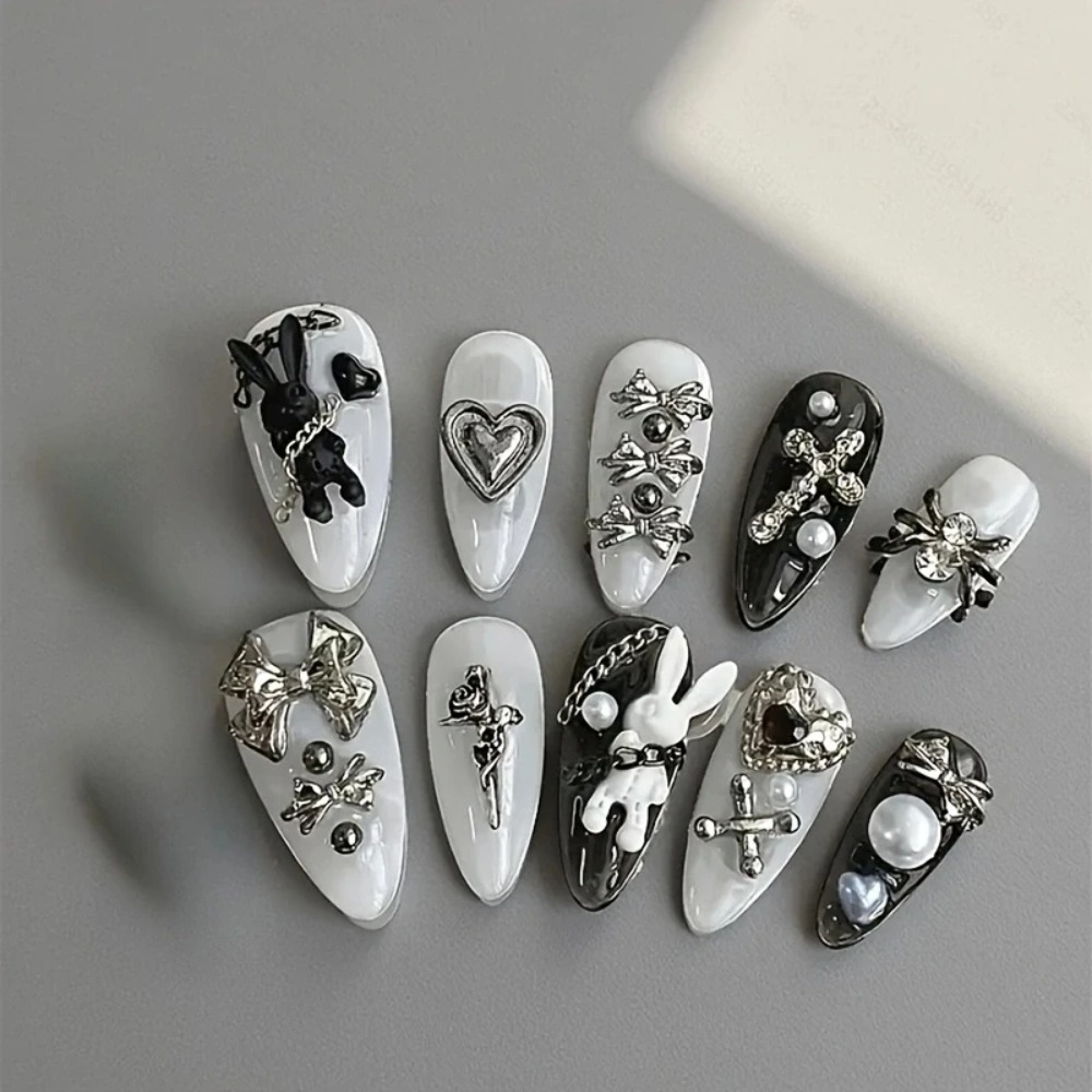 NEW 10pcs personalized black a - Nail Art Gothic review and price