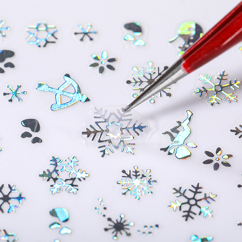 Holographics Silver Snowflakes - Nail Art Xmas Design review and price