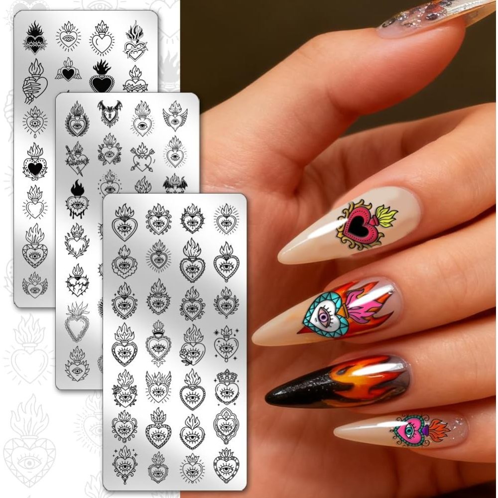 84 Patterns Sacred Heart Nail  - Nail Stamping Plate review and price