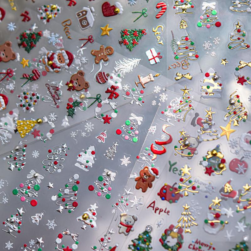 3D Christmas Nail Art Stickers - Nail Art Xmas Design review and price