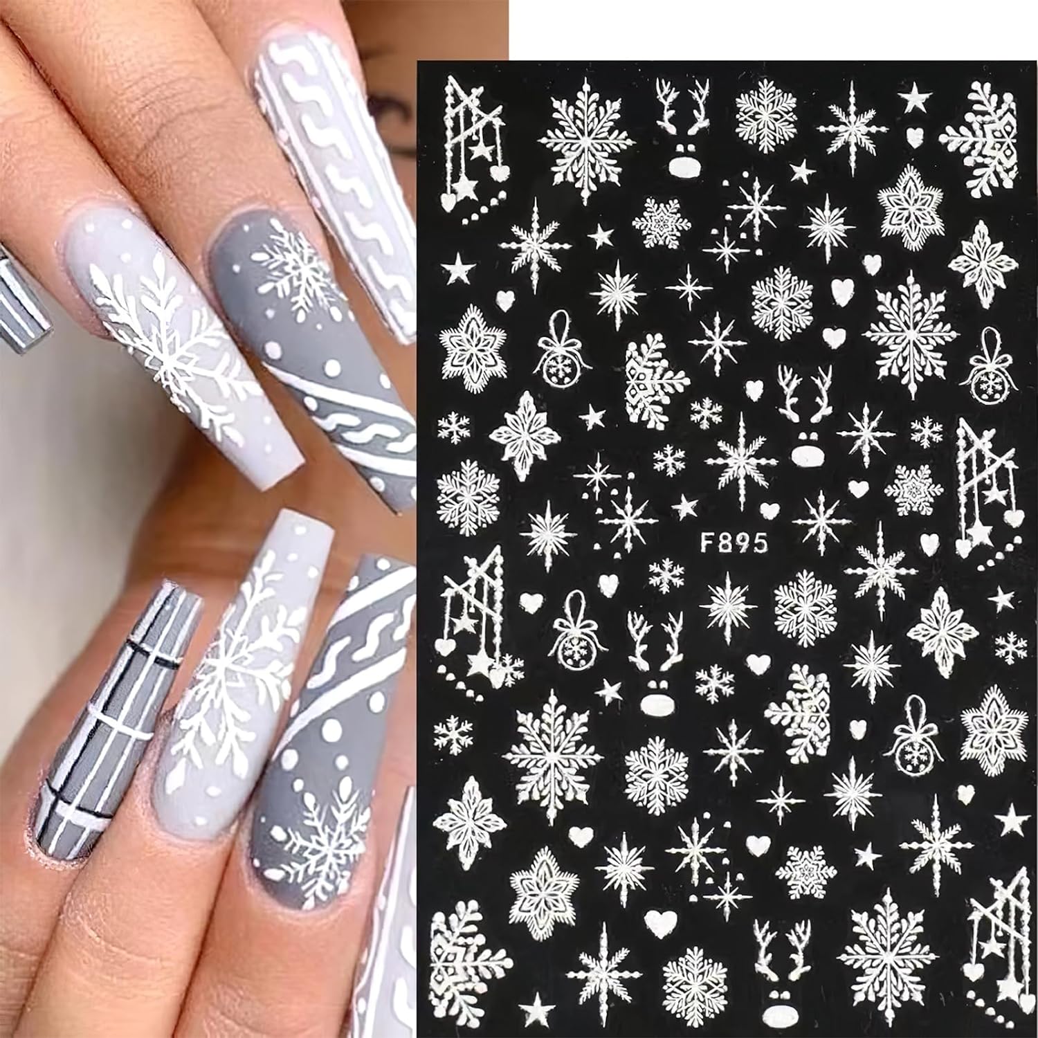 3D Snowflake Nail Art Decals W - Nail Art Xmas Design review and price