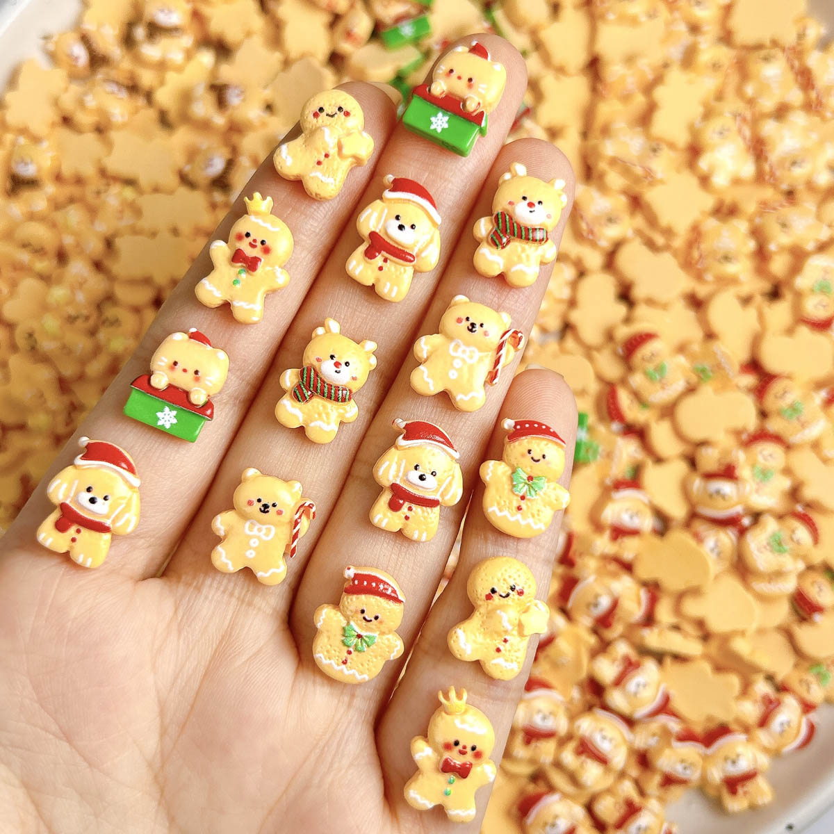 20PCS Kawaii Christmas Gingerb - Nail Art Xmas Design review and price