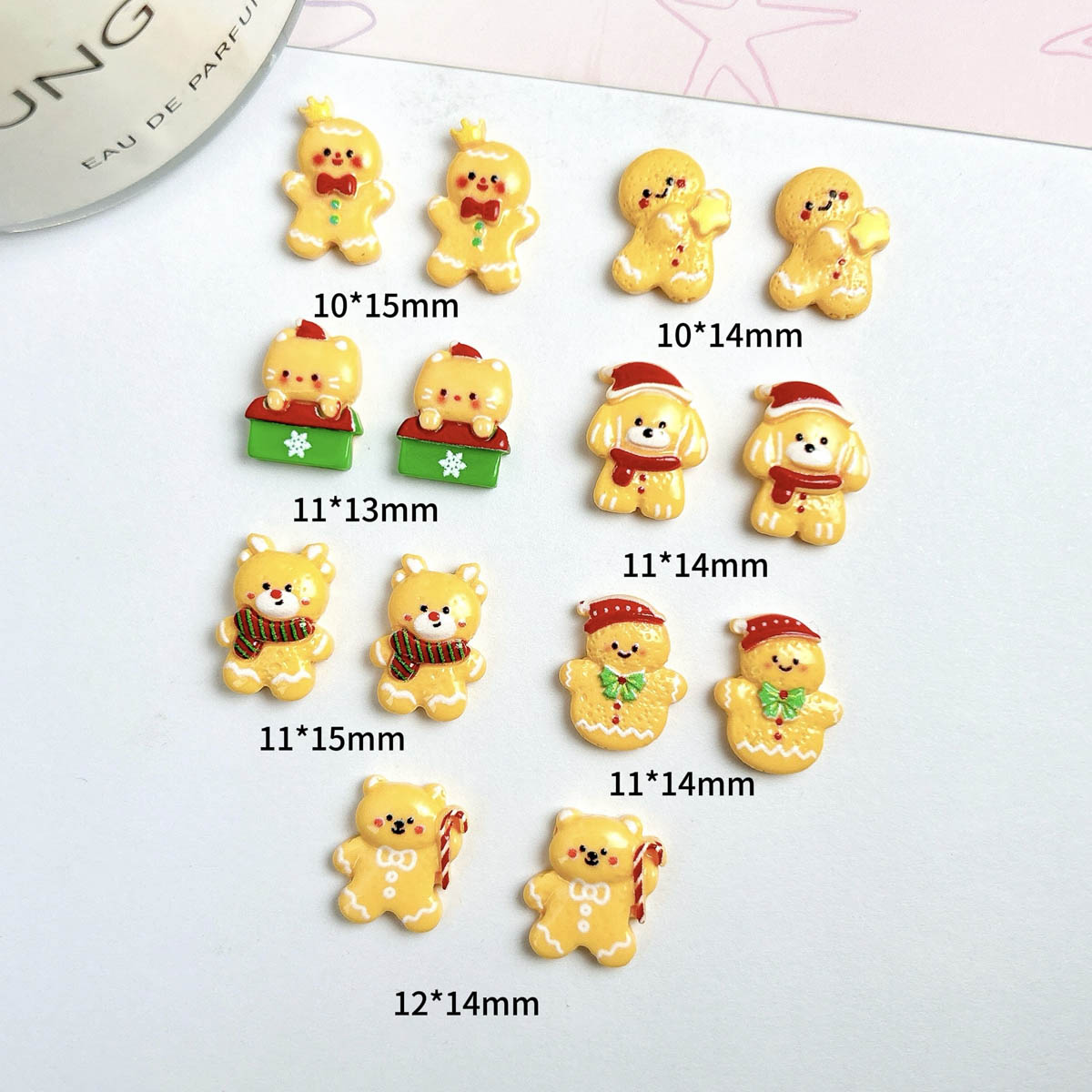 20PCS Kawaii Christmas Gingerb - Nail Art Xmas Design review and price