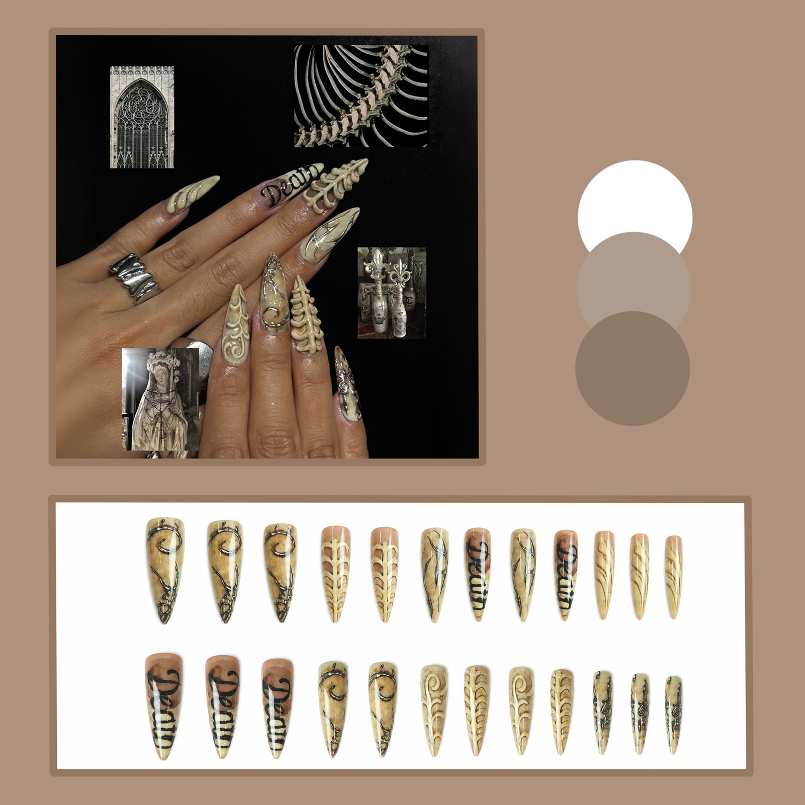 Cosplay Lovers Press on Nails  - Nail Art Gothic review and price